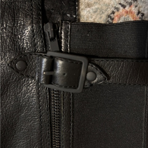 Black Leather Boots Size 9-1/2 Over-the-Knee - Picture 6 of 16